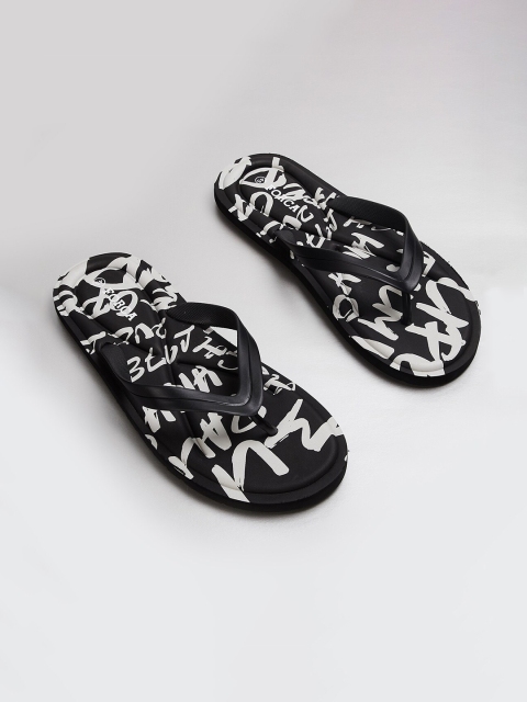 

Forca Men Black Printed Thong Flip-Flops