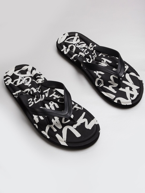 

Forca Men Black & White Printed Thong Flip-Flops