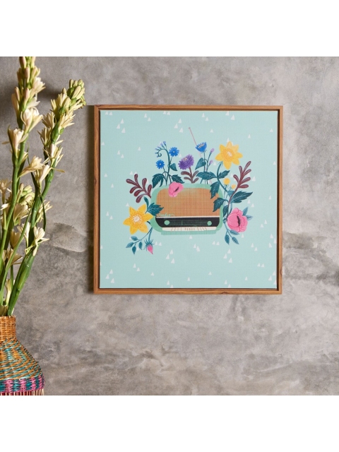 

Chumbak Blue & Green Vintage Radio Wall Art