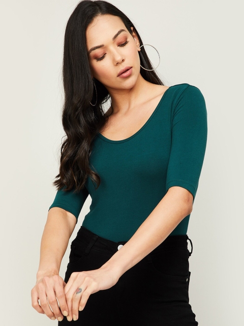 

Ginger by Lifestyle Women Green Fitted Top