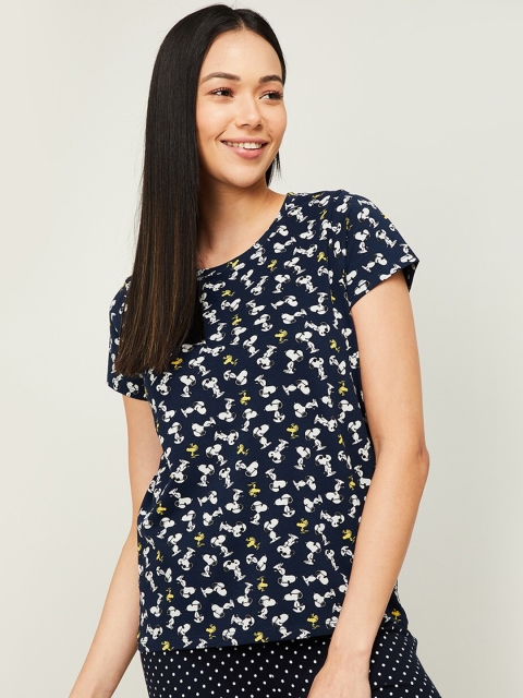 

Ginger by Lifestyle Navy Blue Regular Top