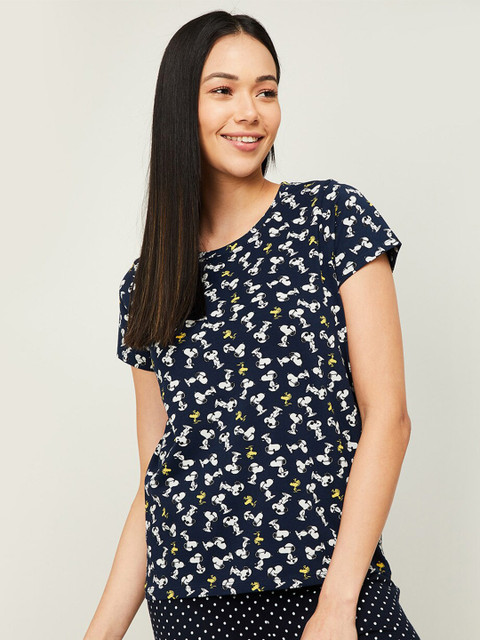 

Ginger by Lifestyle Navy Blue Regular Top