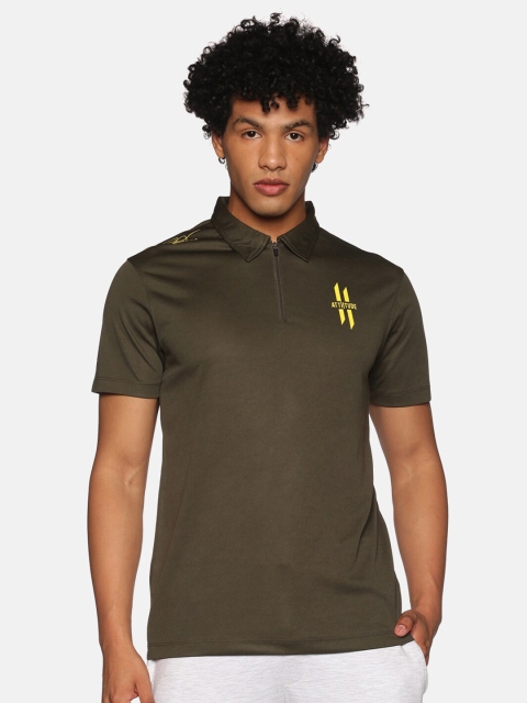 

ATTIITUDE Men Green Polo Collar Pockets T-shirt
