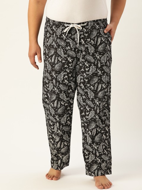 

Bene Kleed Plus Men Black Printed Lounge Pants with N9 Silver Anti-Bacterial Finish