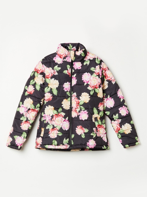 

Fame Forever by Lifestyle Girls Black Floral Puffer Jacket