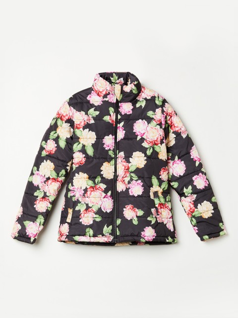 

Fame Forever by Lifestyle Girls Black Floral Puffer Jacket