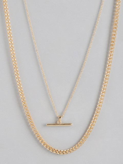 

Forever New Set of 2 Gold-Plated Hatty Double Chain & Bar Necklaces