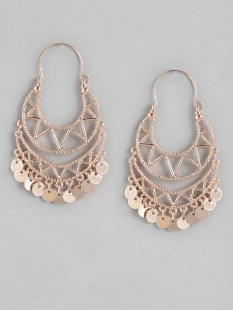 

Forever New Rose Gold-Plated Contemporary Drop Earrings