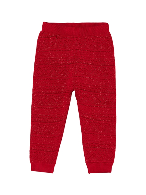 

Juniors by Lifestyle Red Lurex Cotton Kint Bottoms