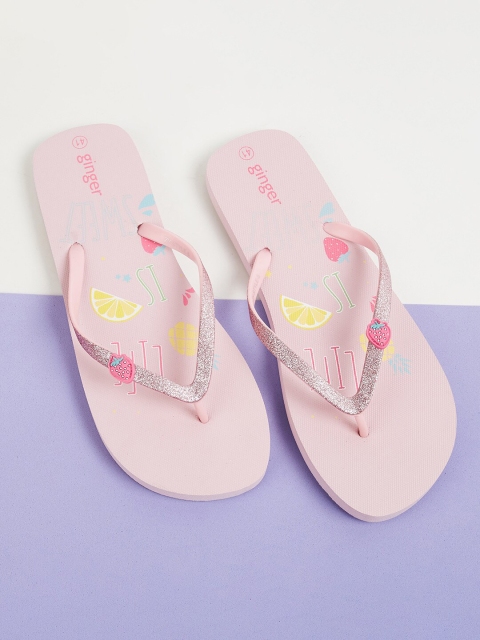 

Ginger by Lifestyle Women Pink Thong Flip-Flops