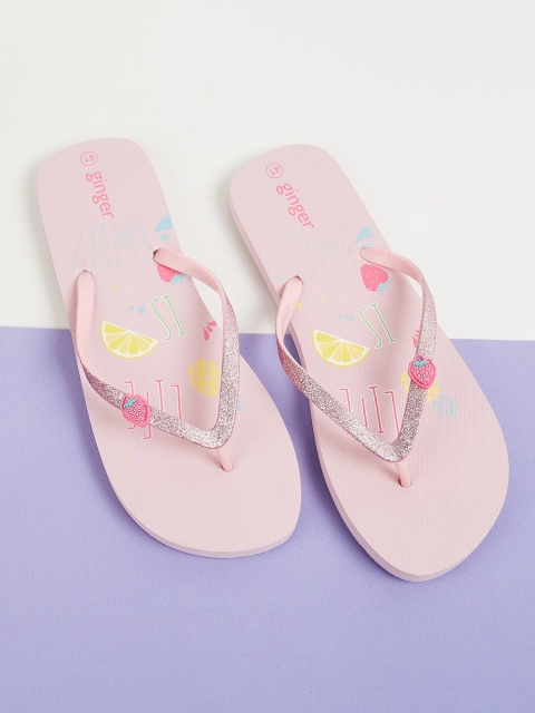 

Ginger by Lifestyle Women Pink Thong Flip-Flops