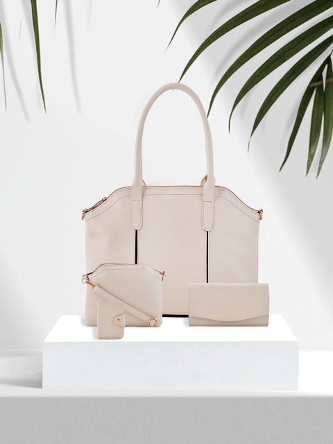 

Pez dorado Grey Structured Shoulder Bag with Cut Work