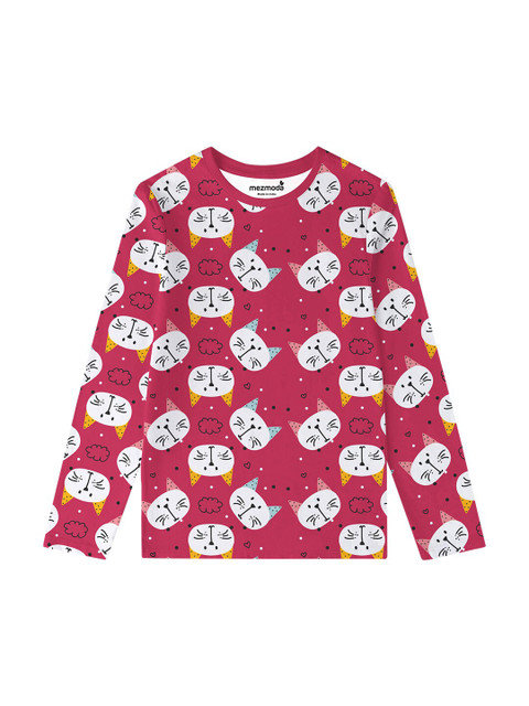 

mezmoda Boys Red & White Graphic Printed T-shirt