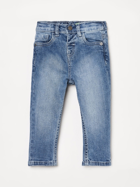 

Juniors Boys Blue Low Distress Heavy Fade Jeans