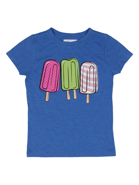 

Orgaknit Girls Blue Organic Cotton Printed Top