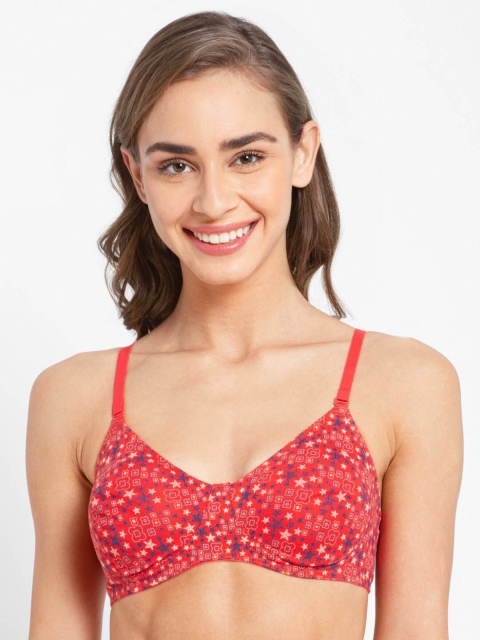 

Jockey Red & Black Graphic Everyday Bra
