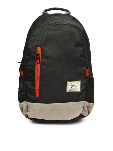 

Gear Unisex Black & Grey Solid Campus 8 Backpack