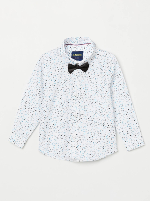 

Juniors Boys Blue Floral Opaque Printed Casual Shirt