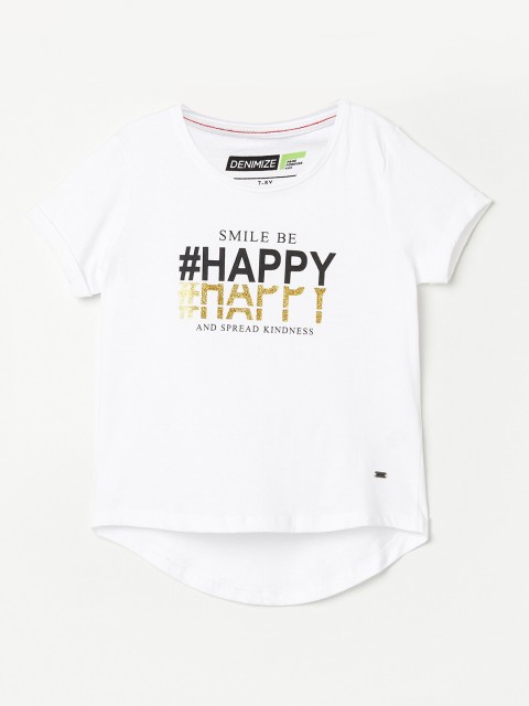 

Fame Forever by Lifestyle White High-Low Cotton Top