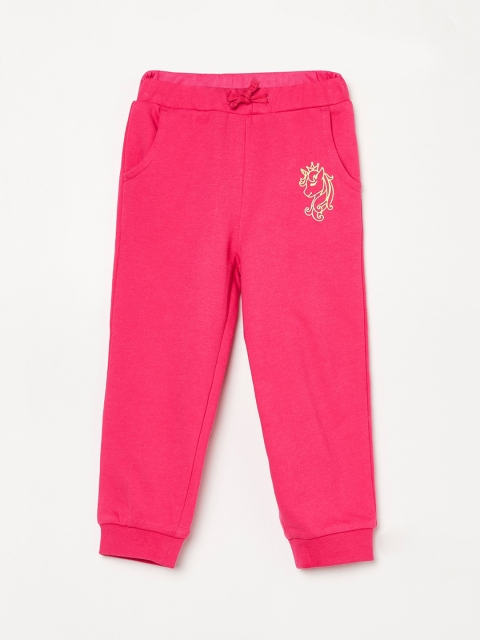

Juniors Gils Fuschia Solid Regular Fit Track Pant, Pink