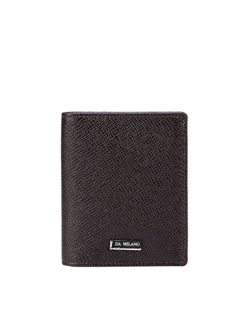 

Da Milano Unisex Brown Textured Leather Three Fold Wallet