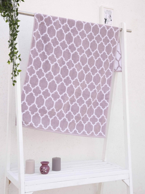 

Ariana Lavender-Coloured & White Printed 600 GSM Cotton Bath Towel