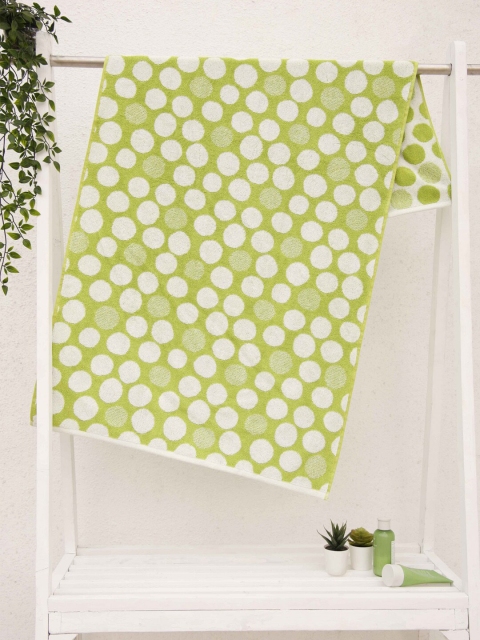

Ariana Green & White Printed 600 GSM Cotton Bath Towel