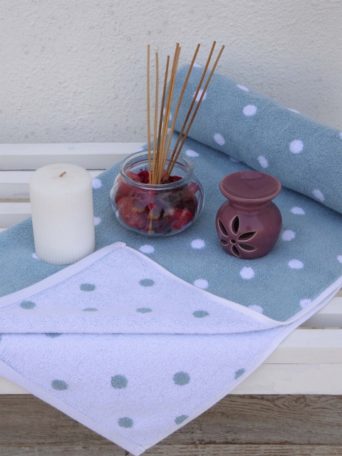 

Ariana Blue & Grey Printed 600 GSM Cotton Bath Towel, Turquoise blue