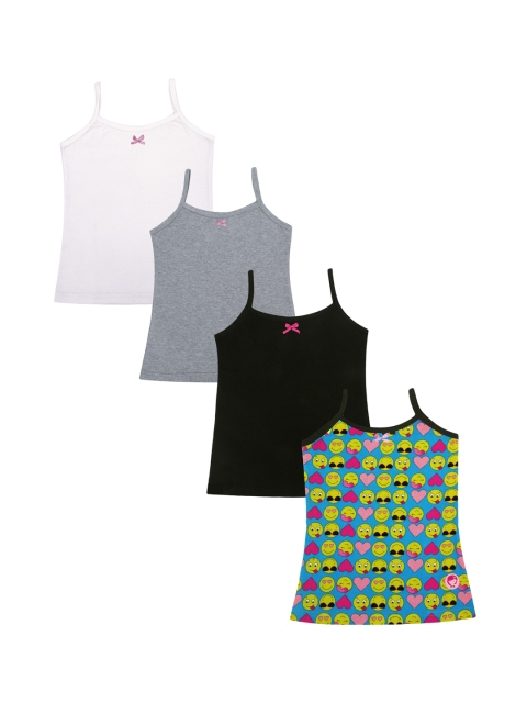 

DChica Girls Pack Of 4 Cotton Camisoles, White