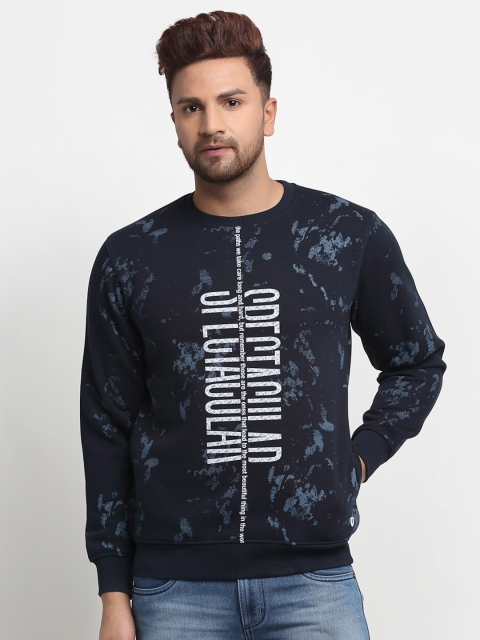 

VENITIAN Men Navy Blue Printed Sweatshirt