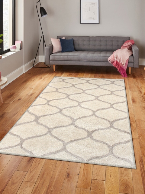 

Story@home Beige Printed Polyester Anti-Skid Carpet