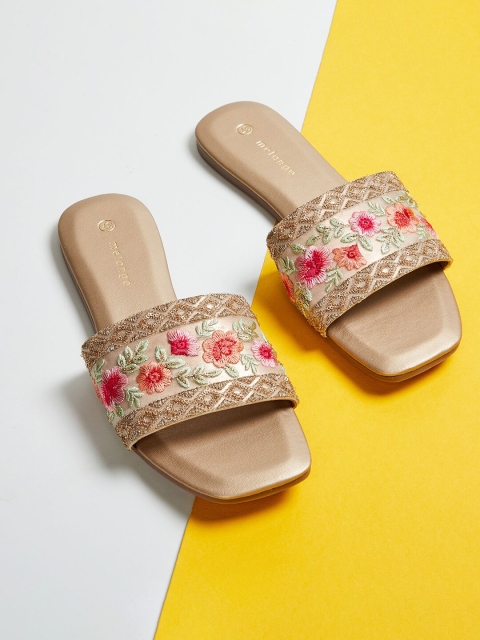 

Melange by Lifestyle Women Gold-Toned Open Toe Flats