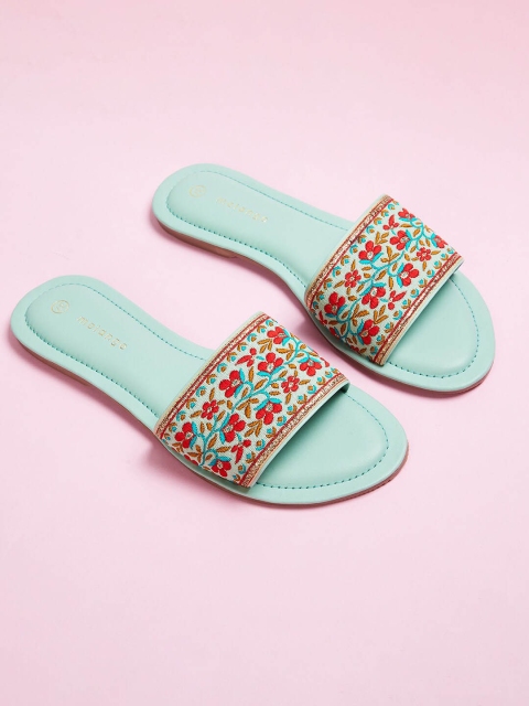 

Melange by Lifestyle Women Green Open Toe Flats