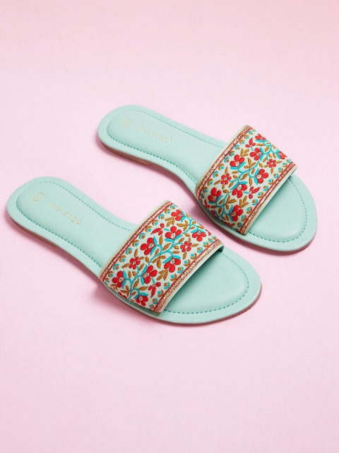 

Melange by Lifestyle Women Green Open Toe Flats