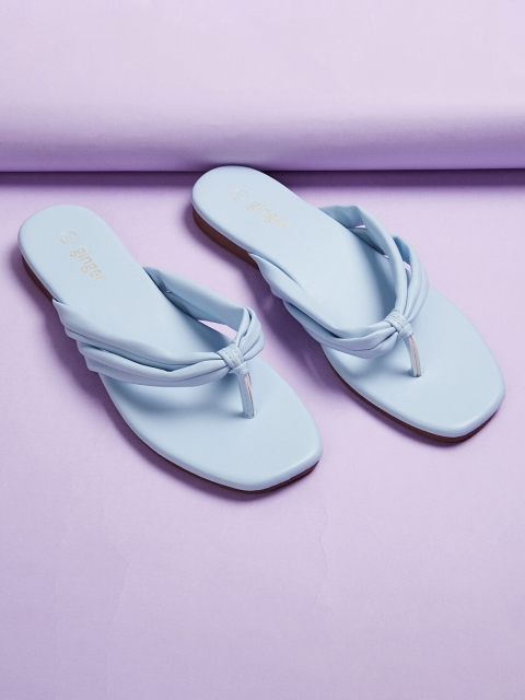 

Ginger by Lifestyle Women Blue T-Strap Flats