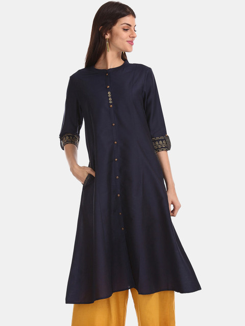 

Anahi Women Blue Thread Work Kurta