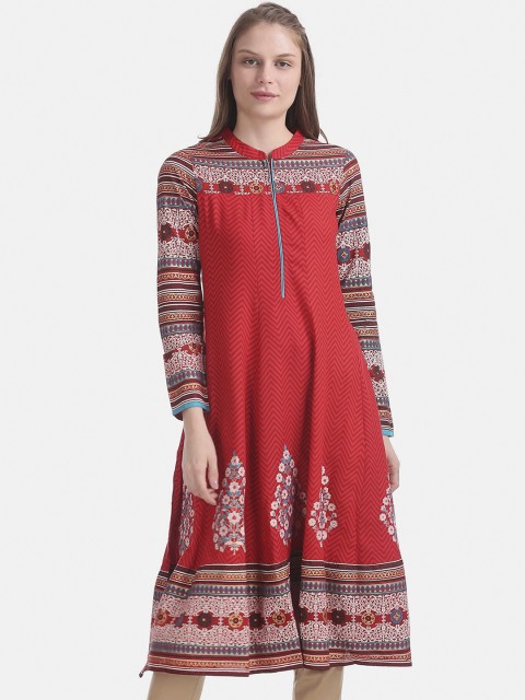 

Anahi Women Red Printed Kurta