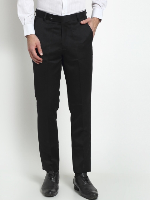 

La Mode Men Black Slim Fit Formal Trousers