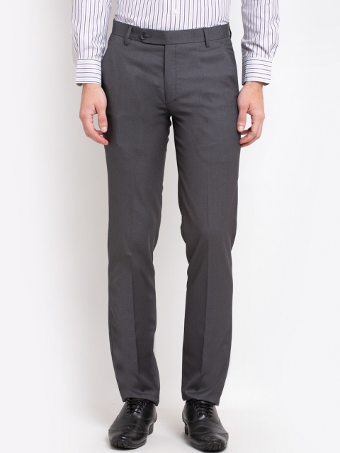 

La Mode Men Grey Slim Fit Formal Trousers