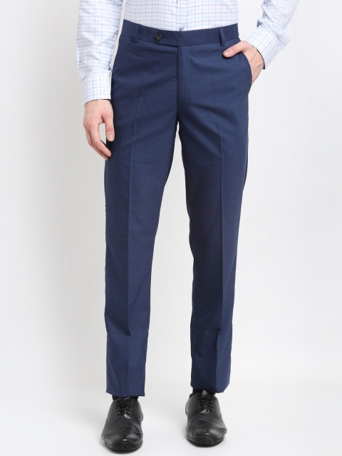 

La Mode Men Blue Slim Fit Formal Trousers
