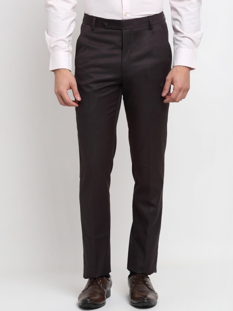 

La Mode Men Brown Slim Fit Formal Trousers