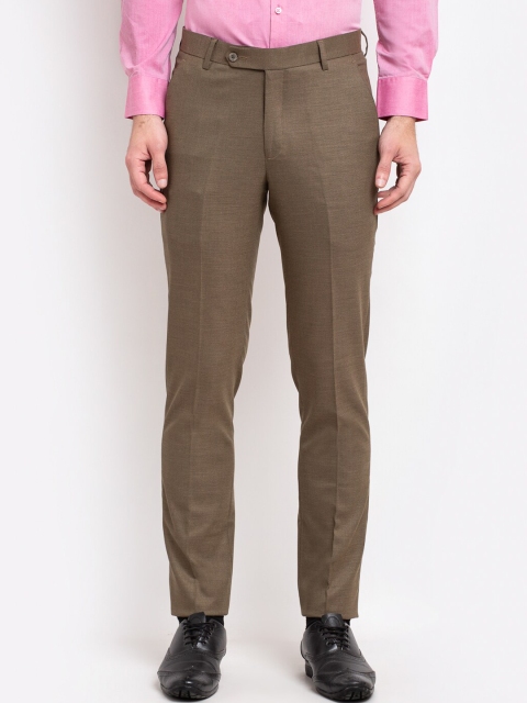 

La Mode Men Brown Slim Fit Formal Trousers