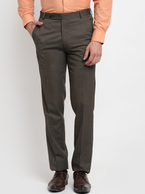 

La Mode Men Brown Slim Fit Formal Trousers
