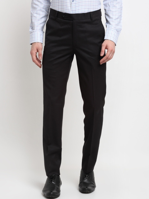 

La Mode Men Black Slim Fit Formal Trousers
