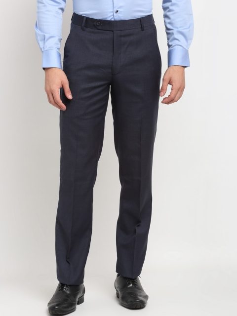 

La Mode Men Blue Slim Fit Formal Trousers