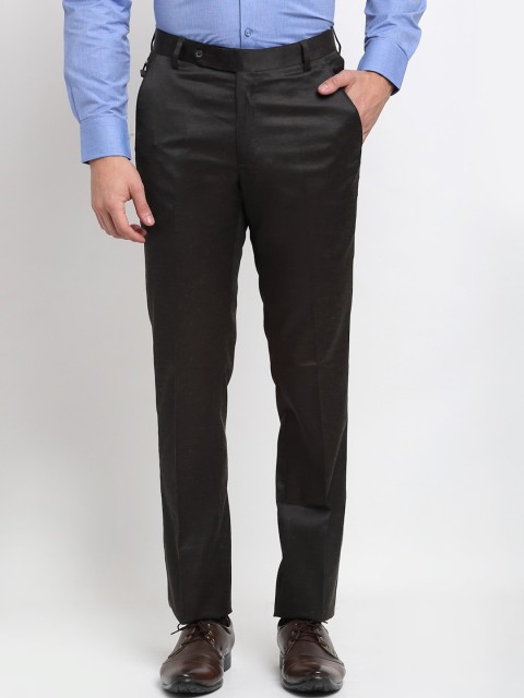 

La Mode Men Black Slim Fit Formal Trousers