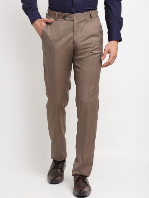 

La Mode Men Brown Slim Fit Formal Trousers