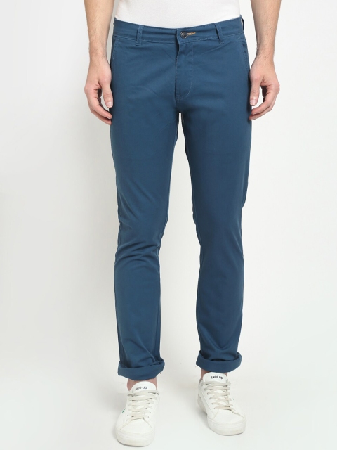 

La Mode Men Blue Slim Fit Chinos Trousers