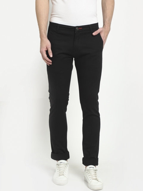

La Mode Men Black Slim Fit Solid Chinos