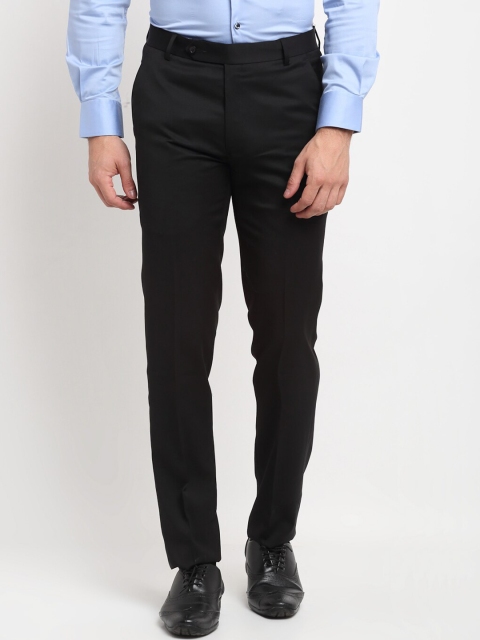 

La Mode Men Black Slim Fit Formal Trousers